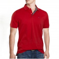 TOMMY HILFIGER CZERWONA MESKA KOSZULKA POLO
